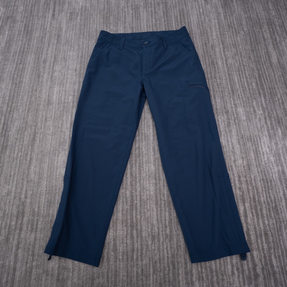 Eddie Bauer Stretch Ripstop Crop Pant Womens 2 Blue Excellent Hiking Outdoor